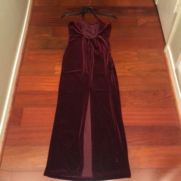 Joanna Design  Velvety Stretch Fabric Sparkling Embellishments Maxi Evening Wear - Picture 2 of 12